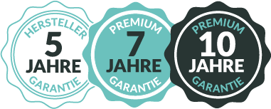 5, 7 und 10 Jahre Garantie